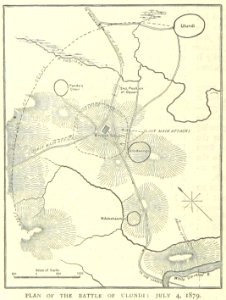 Battle of Ulundi map. Free illustration for personal and commercial use.