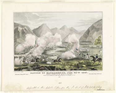 Battle of Sacramento, Feb. 28th 1847- terrific charge of the Mexican lancers LCCN90709395