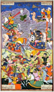 Battle scene from the Shahnama (6124533399)