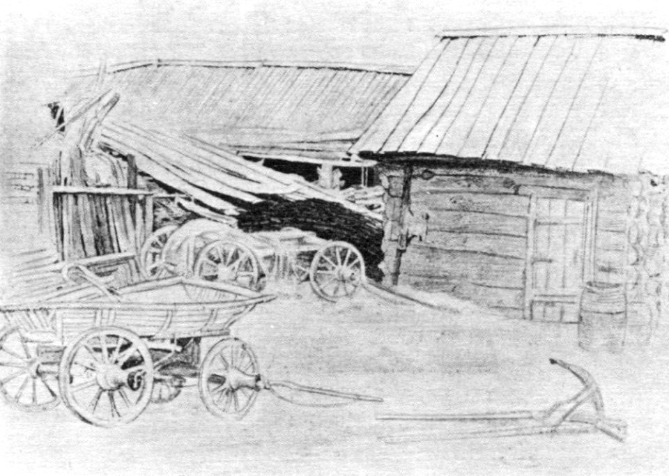 Battle-Axe's Yard (Ilya Repin sketch)