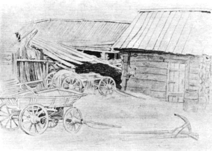 Battle-Axe's Yard (Ilya Repin sketch)