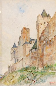 Battlements of Carcassonne, France SAAM-1962.13.47 1