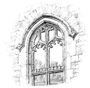 Battlemented transom (An Old English Home and Its Dependencies)