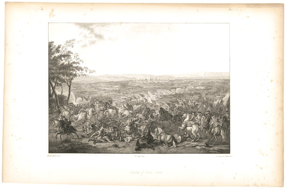 Battle of Turin, 1706) - Hugtenburch pinx. ; P. Ayres del. ; Sonne sc. Toschi scul LCCN2012649656