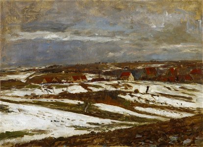 Paul Baum - Landschaft in letztem Schnee bei Weimar