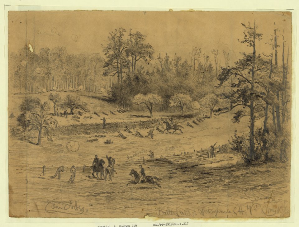 Battlefield of Spotsylvania C.H. May 10th 64 - Edwin Forbes. LCCN2004661865