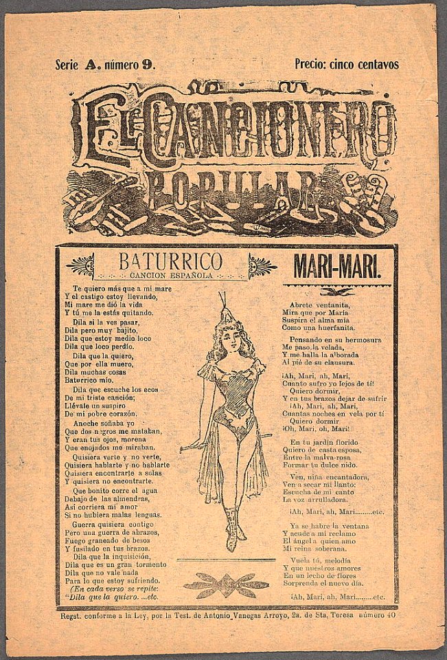 Baturrico canción española. Mari-Mari LCCN99615838
