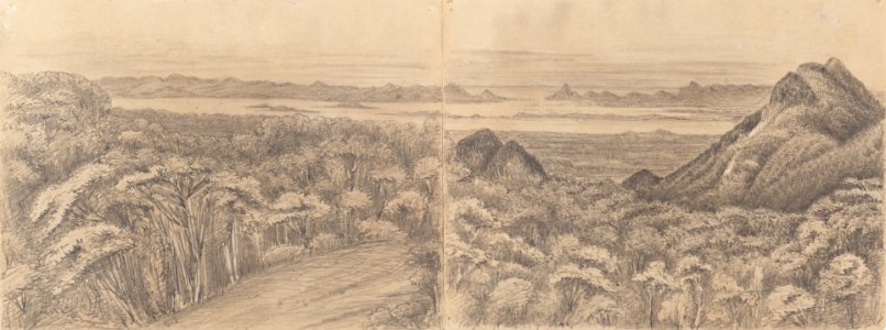 Bay of Rio de Janeiro from the Serra de Tacuarra Petropolis - 2000 feet above Sea Feb. 23th 1855, da Coleção Brasiliana Iconográfica