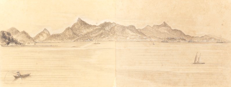 Bay of Rio from San Domingo 13th April 1855, da Coleção Brasiliana Iconográfica