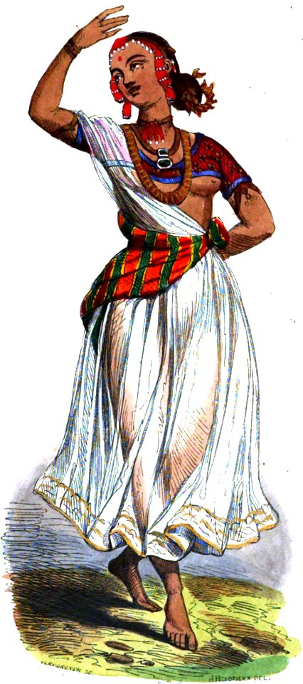 Bayadére (Indoustan). Auguste Wahlen. Moeurs, usages et costumes de tous les peuples du monde. 1843