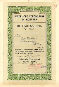 Bayerische Vereinsbank 1920