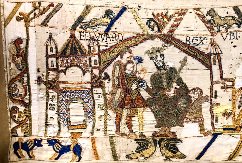 Bayeux Tapestry scene1 Edward