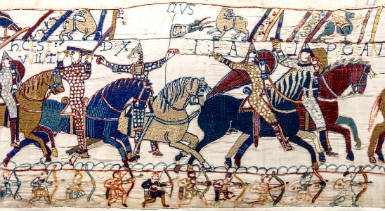 Bayeux Tapestry scene55 William Hastings battlefield
