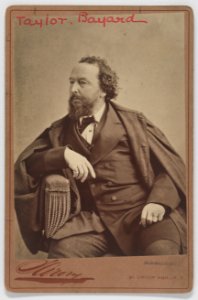 Bayard Taylor by Napoleon Sarony, c. 1870, albumen silver print, from the National Portrait Gallery - NPG-NPG 78 174Taylor-000001