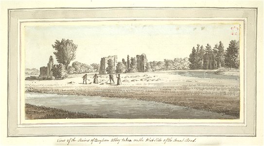 Bayham Abbey f. 13 (no. 21) by Samuel Hieronymus Grimm 1773