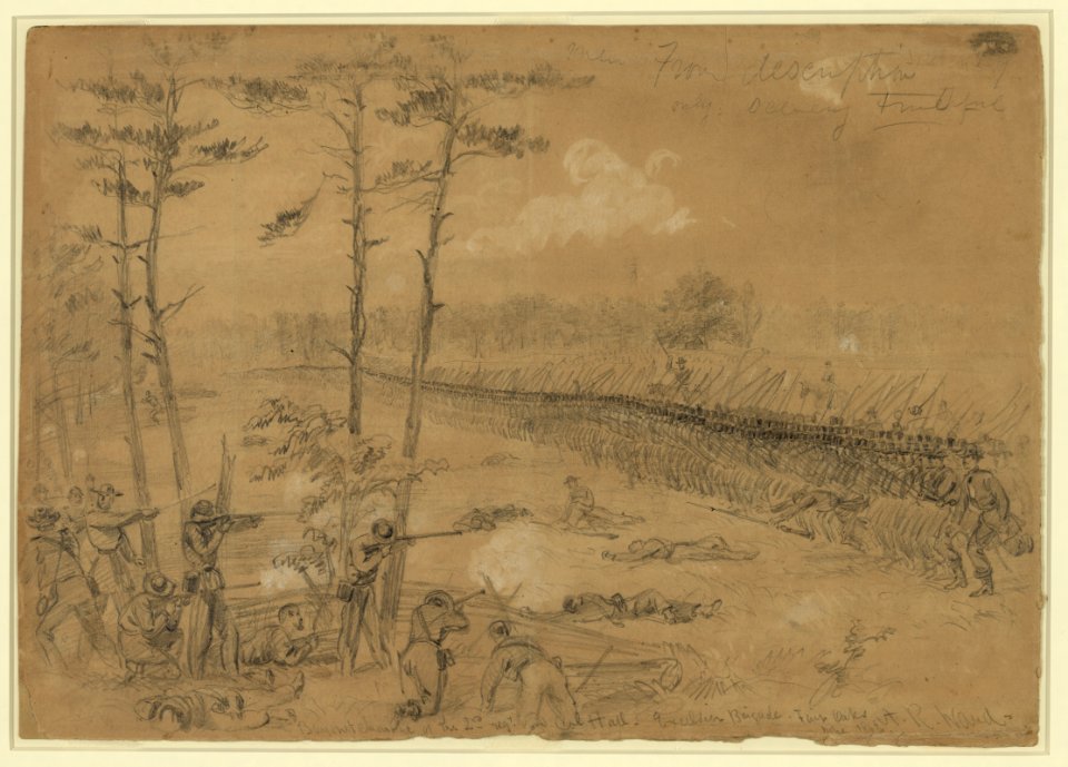 Bayonet charge of the 2nd reg. Col. Hall. Excelsior Brigade. Fair Oaks June 1862 LCCN2004660250