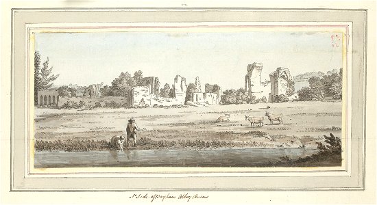 Bayham Abbey f. 13 (no. 22) by Samuel Hieronymus Grimm 1773