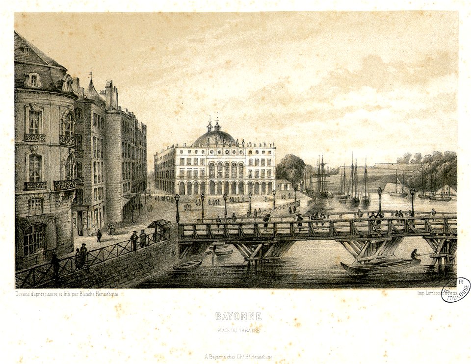Bayonne, Place du Théâtre - Fonds Ancely - B315556101 A HENNEBUTTE 2 001