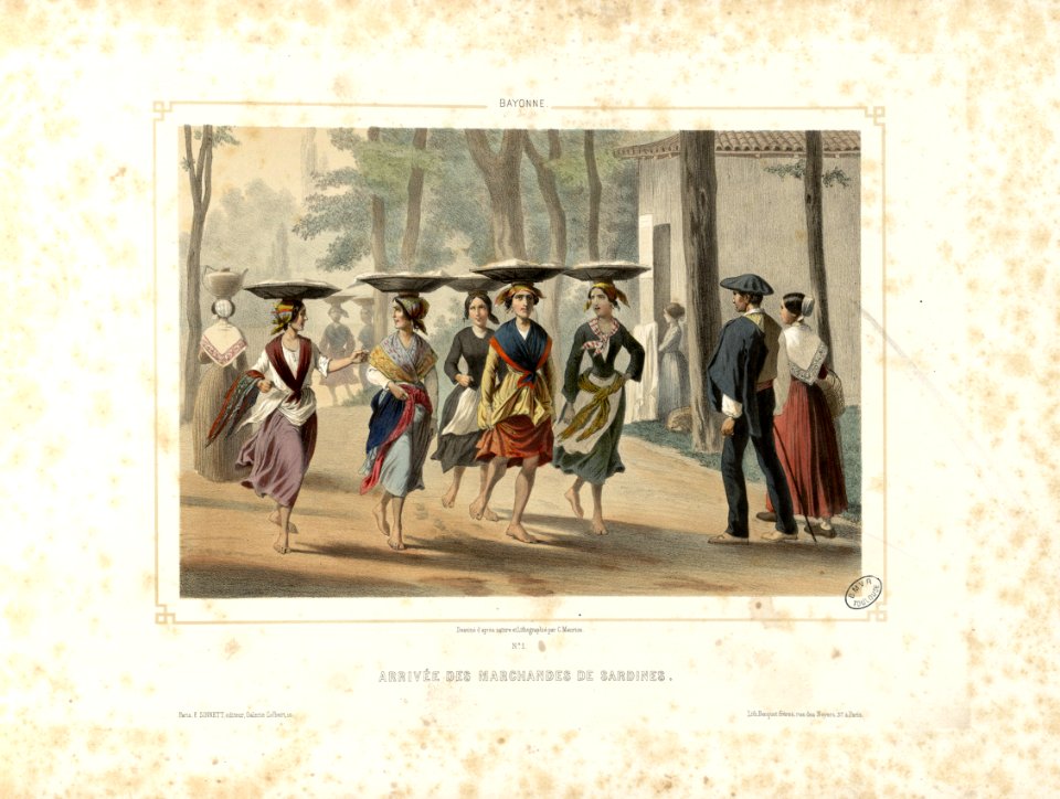 Bayonne - Arrivée des marchandes de sardines - Fonds Ancely - B315556101 A MONTAUT 016
