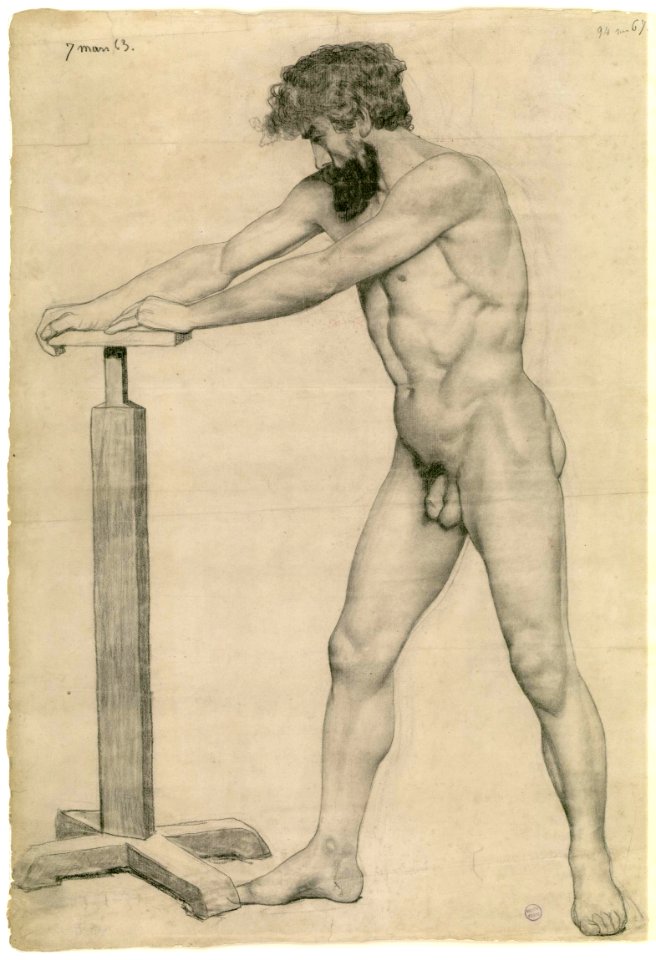 Bazille - Académie d'homme, 49.5.2, 1863