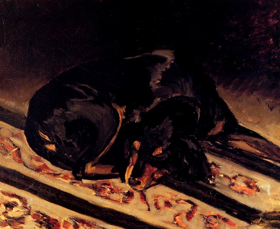 Bazille - Le chienne Rita endormi
