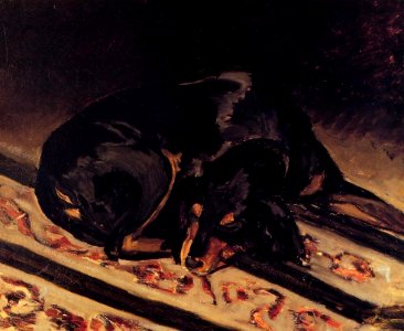 Bazille - Le chienne Rita endormi