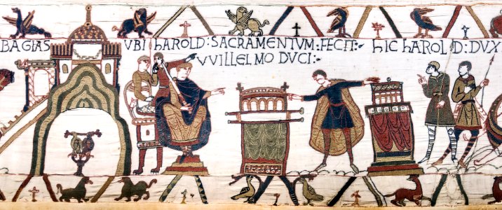 Bayeux Tapestry scene23 Harold oath William