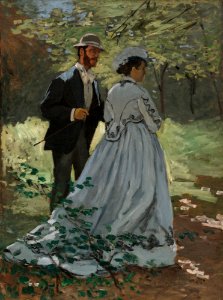 Bazille and Camille (Study for Déjeuner sur l'Herbe) A35075. Free illustration for personal and commercial use.