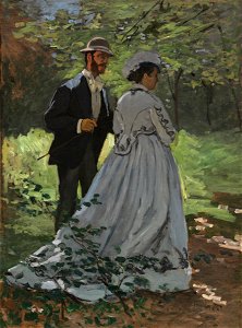 Bazille and Camille (Study for Déjeuner sur l'Herbe). Free illustration for personal and commercial use.
