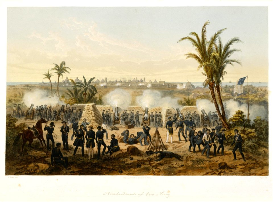 Adolphe Jean-Baptiste Bayot - Bombardment of Vera-Cruz - Google Art Project