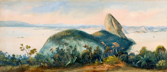 Baía do Rio de Janeiro com Pão de Açúcar (atribuído), da Coleção Brasiliana Iconográfica