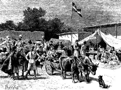 Bazaar in Zugdidi (Pranishnikoff, 1884)
