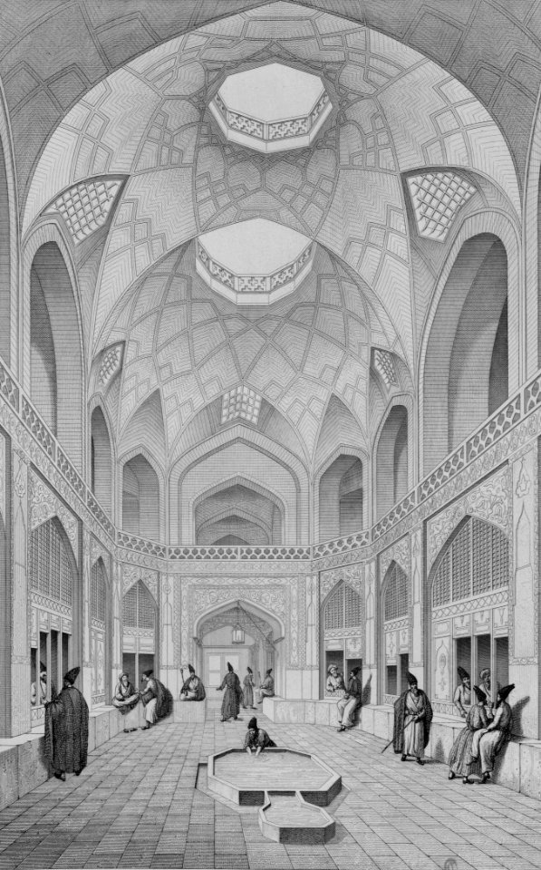 Bazar Haji Seid Hussein Kashan by Pascal Coste