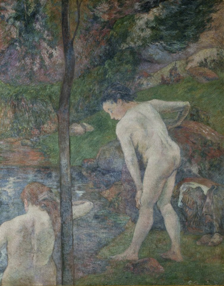 Bañistas en Bretaña - Paul Gauguin