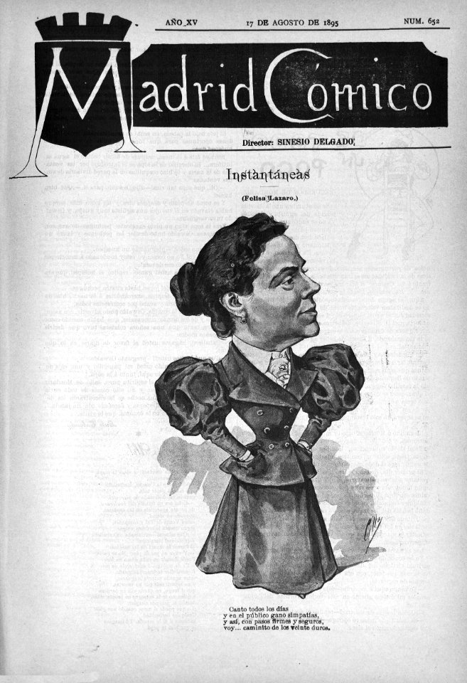 1895-08-17, Madrid Cómico, Felisa Lázaro, Cilla