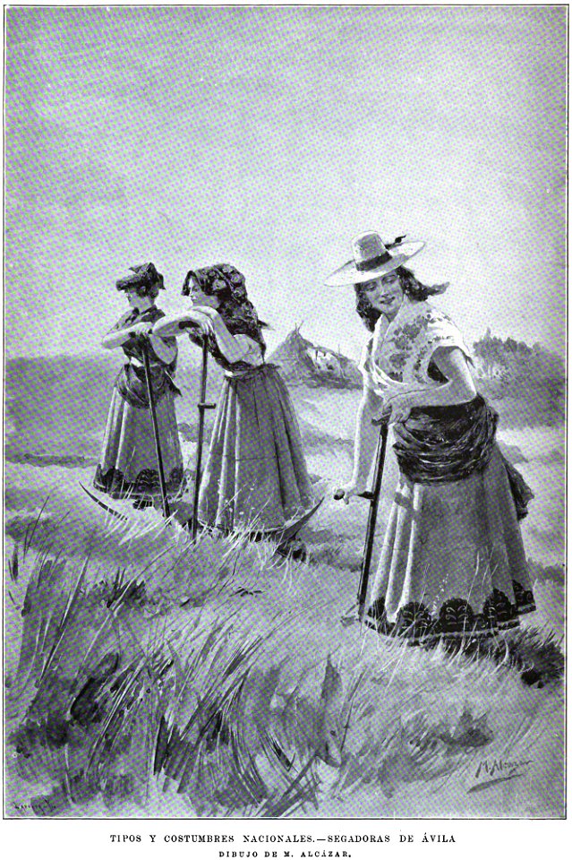 1896, La Ilustración Española y Americana, Segadoras de Ávila