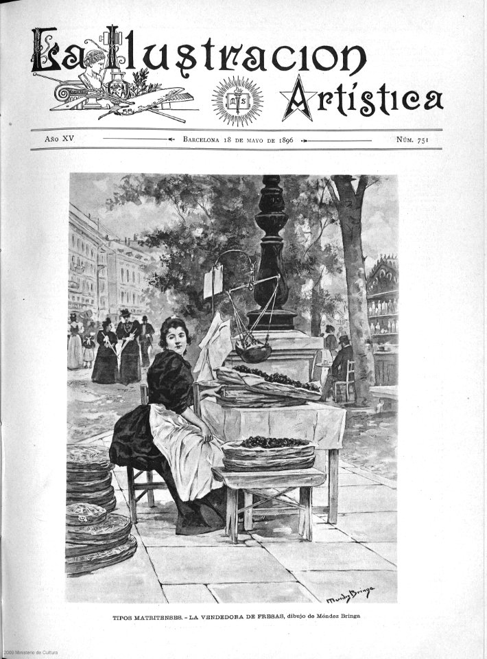1896-05-18, La Ilustración Artística, Tipos matritenses, La vendedora de fresas, Méndez Bringa