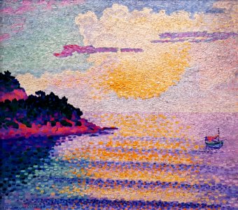 1896 Cross Sonnenuntergang über dem Meer anagoria