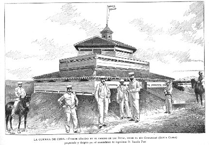 1896-07-27, La Ilustración Artística, La guerra de Cuba, Fuerte Bazán en el camino de las Bocas, sobre el río Cubanicay (Santa Clara), Passos