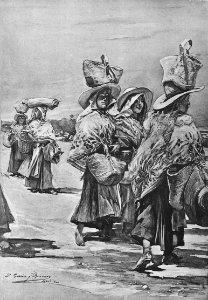 1897-03-15, La Ilustración Artística, Algabeñas camino de Sevilla, García y Ramos (cropped)