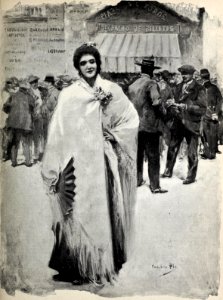 1897-04-24, Blanco y Negro, La mujer madrileña, En día de toros, Cecilio Pla (cropped)