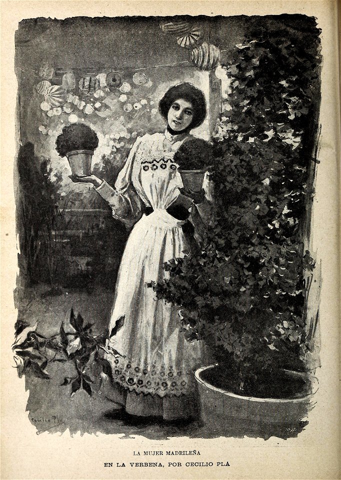 1897-08-28, Blanco y Negro, La mujer madrileña, En la verbena, Cecilio Pla