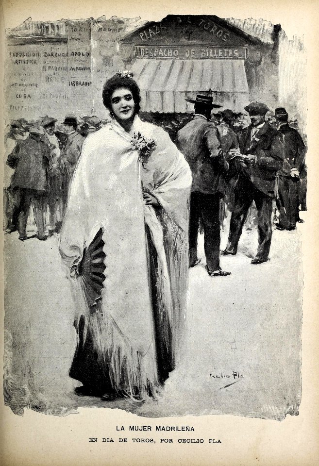 1897-04-24, Blanco y Negro, La mujer madrileña, En día de toros, Cecilio Pla