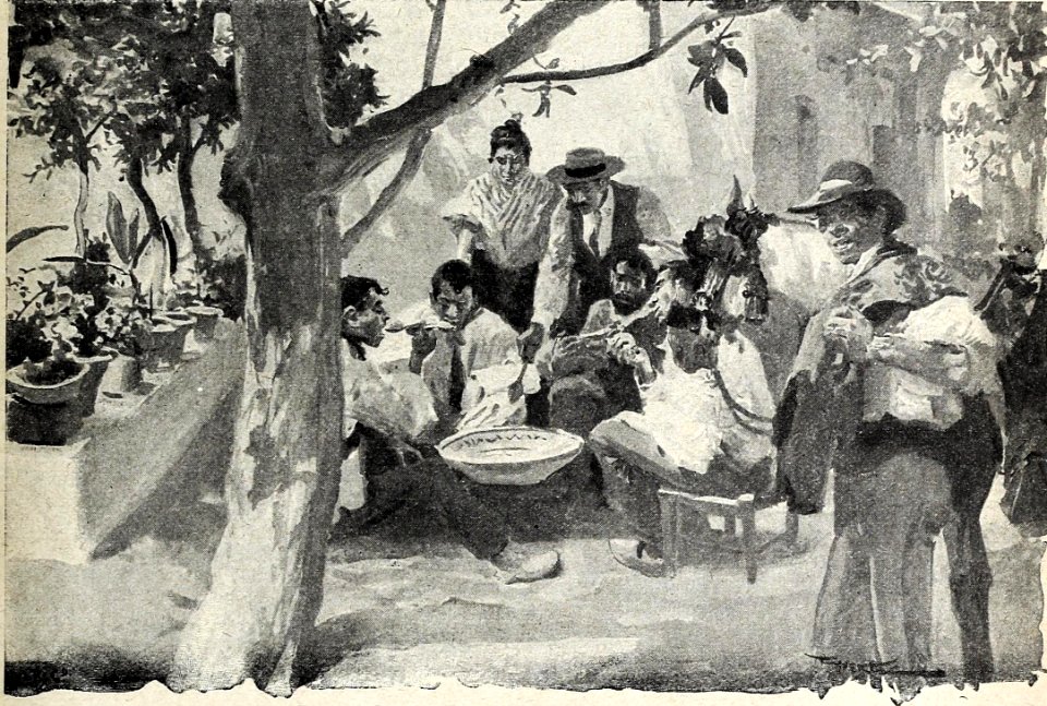 1897-08-07, Blanco y Negro, Cosas de verano VI, El gazpacho, El Doctor Thebussem, Huertas 01 (cropped)