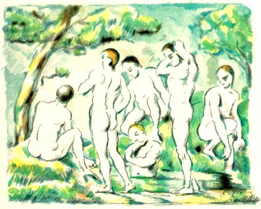 Cézanne Bathers. Free illustration for personal and commercial use.