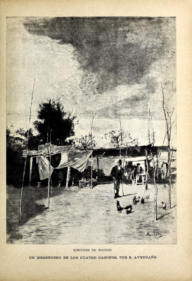 1897-10-02, Blanco y Negro, Rincones de Madrid, Un merendero en los Cuatro Caminos, Avendaño