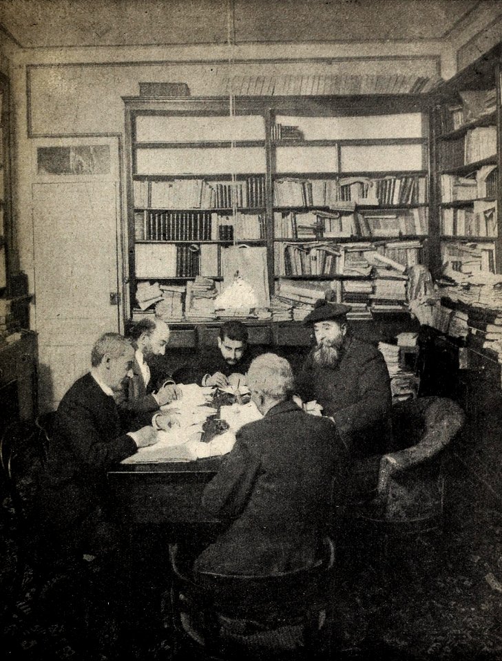 1897-12-04, Blanco y Negro, Segismundo Moret en su casa dictando a los taquígrafos la Constitución autónomica, Franzen