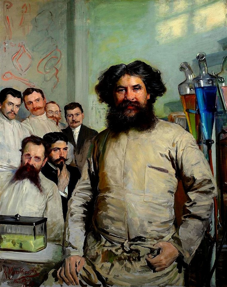 Wyczółkowski Ludwik Rydygier with his assistants