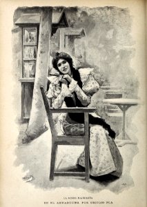 1897-07-10, Blanco y Negro, La mujer madrileña, En el aguaducho, Cecilio Pla