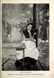 1898-01-08, Blanco y Negro, Escenas madrileñas, Estrechos para damas y galanes, Méndez Bringa
